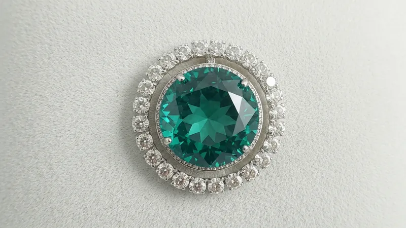 Bague émeraude en halo : éclat remarquable